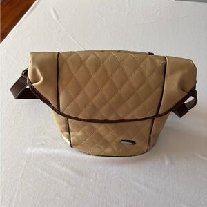 Travelon Beige Quilted anti theft Crossbody Travel Bag